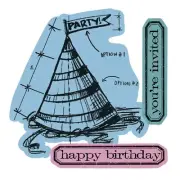 Tim Holtz Sizzix Framelits w/Stamps ~ CELEBRATE ~ 660188