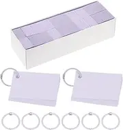 uxcell 3"x2" Colored Index Card, 3000Pcs Small Index Flash Cards with 30 Ring Study Card Blank Note Card Mini Paper Tags for Learning Study Craft DIY, Light Purple