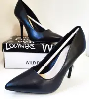 Wild Diva Lounge LOVISA-01 Black 4-Inch High Heels Stiletto Pumps SIZE 9 NEW BOX