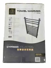 Brandon Basics Wall Mounted Electric Towel Warmer Black Built-in Timer