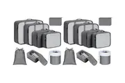 16Pcs Packing Cubes for Travel Lightweight Luggage Suitcase Organizers-Grey
