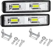 BYBDQKTVEH LED Work Light Bar 6 Inch 18W Offroad Car Work Light Spotlight Offroad Flood Work Light Car Accessories for Truck ATV 4x4 Work Light(2PCS)