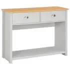 Console Table Grey 2 Drawer Storage Organiser Entryway Display Table vidaXL