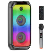 Bluetooth Speakers, 80W Peak Wireless TWS Portable Outdoor Party Speakers wit...