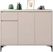 Freestanding Large Shoe Cabinet with Doors Entryway Shoe Storage Cabinet Freestanding Organizer for Hallway, Living Room, Pine Shoe Cupboard