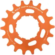 Wolf Tooth Single Speed Aluminum Cog - 18t, Compatible with 3/32" Chains, Orange