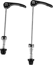 2pcs Quick Release Bicycle Wheel Hub Skewers Front and Rear Set Metal Construction Improve Cycling Efficiency for Mountain Bikes