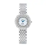 OGIVAL 愛其華 璀璨薔薇 滿鑽珠寶腕錶 380-31DLW 粉藍面銀色款