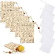 AUXIN 10 Pack Exfoliating Soap Bags Soap Bubble Pouches Soap Sacks for Home Hotel Travel