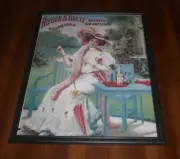 RIEGER & GRETZ BREWERS FRAMED 11x14 COLOR AD PRINT - PHILADELPHIA