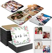 Flutesan 32 Pcs Large Sublimation Magnet Blanks Personalized Refrigerator Sublimation Blanks Include 16 Rectangle Blanks 16 Fridge Magnets for Office Kitchen Microwave Car Wall Decoration (6 x 6 Inch)