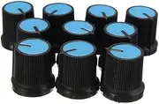 TOYANDONA 10pcs 6mm Potentiometer Knob Plastic for Rotary Taper Potentiometer Hole