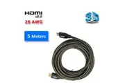HDMI 2.0 High Speed Cable 5M Gold Plated Connectors Ethernet ARC HD 1080p 3D Cinema Plus 28AWG 4K 60Hz HDCP