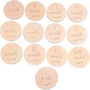 JOINPAYA Photography Props Wooden Monthly Cards Growth Recording Fine Craftsmanship Decorative