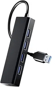 USB C 3.0 Hub 4-Port USB Hub Micro USB Splitter Ultra-Slim USB Data Hub Portable USB Port Expander for MacBook,Mac Pro/Mini, iMac,Ps4,Surface Pro,XPS,PC,Flash Drive,Samsung,Mobile HDD (0.5FT/0.15M)