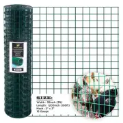 Hardware Cloth 36 x 100FT - 2 x 3 16GA GREEN Vinyl Coated Welded Wire SIMBASTEEL