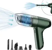 Handheld Vacuum Cordl 19000Pa Powerful Suction and Blowing 3 in 1 Buster Air Blower and Hand Pump 120W High Power Wet and Dry Brus Portable Cleaner Rechargeable Hand Held Green One Size
