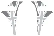 Union Jack Flag A-Panel Decal Kit for Mini Copper R56 - Exact Fit - No Trimming