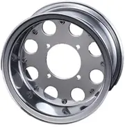 Gcraft 39313 8 Inch 4.0J Wide Wheel, 8 Hole Type, 1 Wheel, Silver