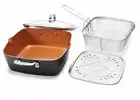 Gotham Steel 1492 Titanium and Ceramic Nonstick Cookware Set - 4 Count