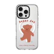 iPhone 16 Pro Clear Case MagSafe Compatible Beary Cute Day