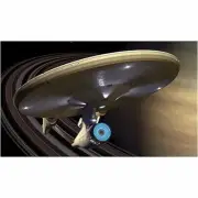 Star Trek Movie Enterprise NCC-1701 Over Saturn 3-D Print Stereoscopic 3-D New