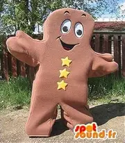 Mascot SpotSound Amazon brown gingerbread cookie