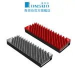 JONSBO M.2-3 灰紅 M.2 SSD薄形硬碟散熱器 (全鋁/2280/斜角風切鰭片/PS5可用)