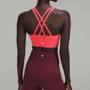 LULULEMON Energy Longline Bra in Pale Raspberry Pink Size 2 New with tags