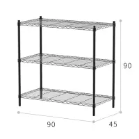 在飛比找momo購物網優惠-【PHOENIX】輕型 90x45x90公分 三層波浪架 三