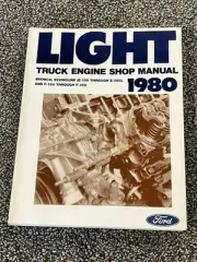1980 Ford Light Truck Engine Shop Manual Bronco, F-Series, Econoline - NOS Book