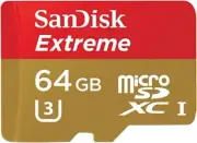 SanDisk Extreme 64 GB Class 10/UHS-I (U3) V30 microSDXC (sdsqxah064gan6ma)