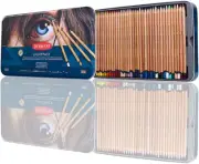 Lightfast Colored Pencils 72 Tin, Set of 72, 4Mm Wide Core, 100% Lightfast, Oil-