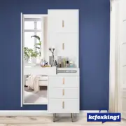 Full Length Mirror Dressing Table Bedside Table Jewellery Makeup Storage Cabinet
