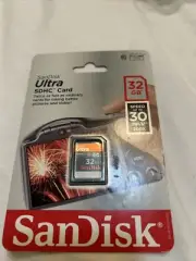 SanDisk Ultra 32GB SDHC Class 10/UHS-1 Flash Memory Card Speed Up To 30MB/s-