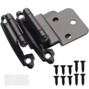 5 Pairs (10 Pcs) 3/8 Inch Inset Self Closing Hinges for Kitchen Cabinet Cupboard