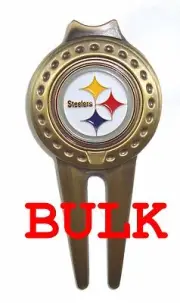 100 (Bulk Lot) Pittsburgh Steelers Divot Tools with Golf Ball Marker