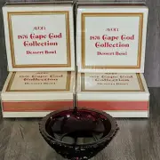 Set of 4 AVON 1876 Cape Cod Ruby Red Glass Dessert / Berry Bowl NIB