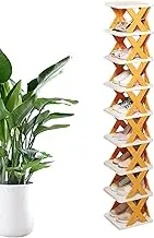 Folding Shoe Rack - Multi Tier Tall Storage Rack | Space-Saving Folding Shelves, No Assembly Slipper Organizer For Closet Bathroom Entryway Small Apartment RV Storage