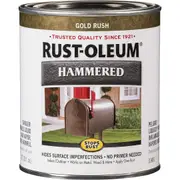 Rustoleum STOPS RUST AND RUST PREVENTION Hammered Brush-On Paint - 946ml - HAMMERED GOLD RUSH