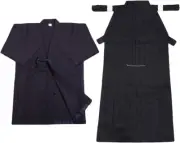 Mens Kendo Aikido Hapkido Martial Arts Keikogi and Hakama Suit (M/170, Dark Blue