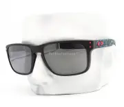 Oakley Holbrook Sunglasses OO9102-Y255 Matte Black Teal Temples 57mm with Pouch