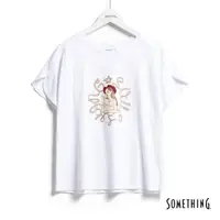 在飛比找momo購物網優惠-【SOMETHING】女裝 少女牛仔寬版短袖T恤(白色)