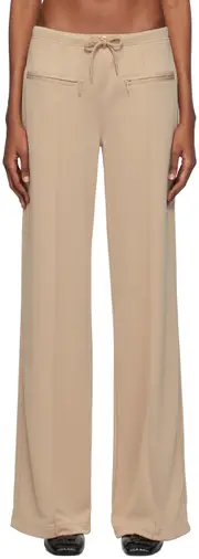 Courrèges Mid-Rise Drawstring Pants XL,L Sand