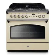 Falcon 90cm Dual Fuel Range Cooker - Cream & Chrome