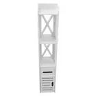 Bathroom Storage Cabinet Toilet Tissue Box Caddy Holder Side Cupboard White