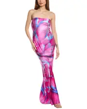 Retrofte Silk-Blend Slip Maxi Dress