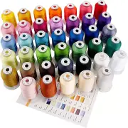 s 40 Colors 100% Polyester Machine Embroidery Thread 550Yd with Thread Nets