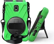 Full Protective Case Compatible with Samsung Galaxy Tab Active 2 8.0 T390 T395 T397 Case, Heavy Duty Rugged Shockproof Drop Protection Case with Pen Holder,Shoulder Strap Protective Cover Compatible w