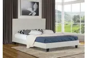 Istyle Chester Double Bed Frame Fabric Cream